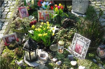 Das Grab von Linda auf dem Sundernfriedhof in Haltern am See