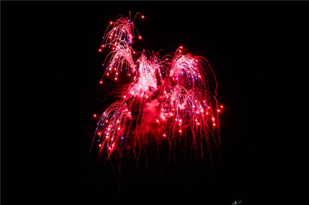 Das große Feuerwerk war auch in diesem Jahr wieder das Highlight des Lichterfests im Westfalenpark.