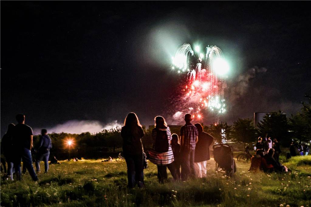 Das große Feuerwerk war auch in diesem Jahr wieder das Highlight des Lichterfests im Westfalenpark.