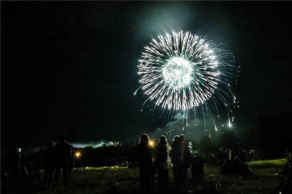 Das große Feuerwerk war auch in diesem Jahr wieder das Highlight des Lichterfests im Westfalenpark.