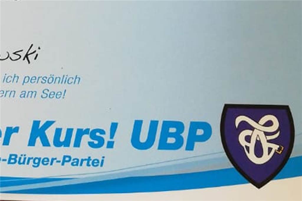 Mogelpackung: Die UBP trickst auf ihren Wahlplakaten in Haltern Das Halterner Wappen ist auf den UBP-Plakaten falsch abgedruckt worden.