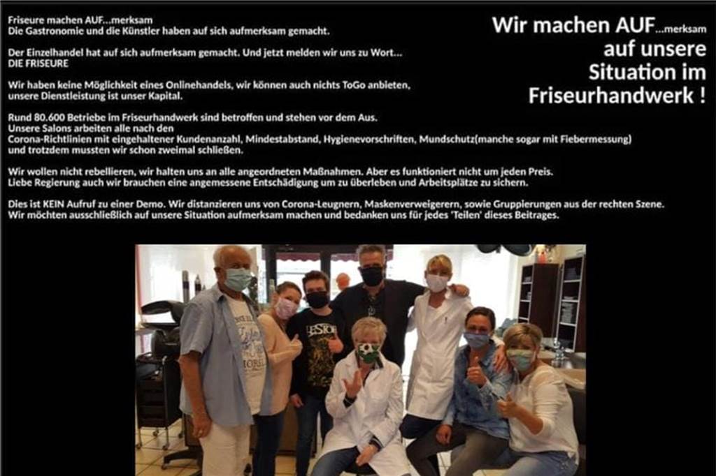 Asselner Friseurmeister: „Staatliche Hilfen fließen zu zähflüssig“ Das hat Markus Brylka neulich bei Facebook veröffentlicht