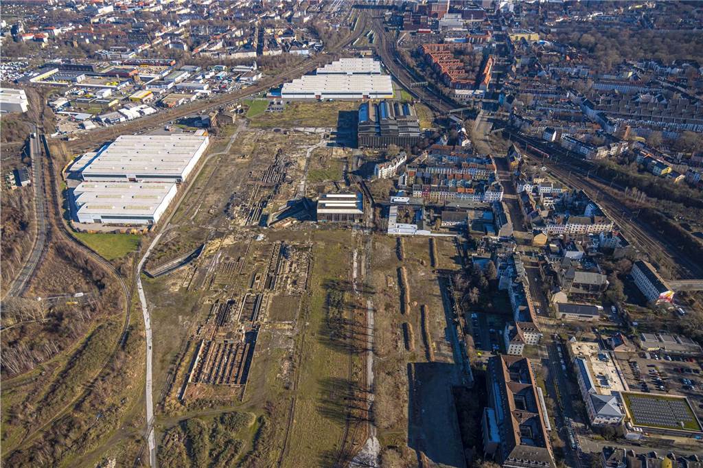 Das Hoesch-Spundwand-Gelände an der Rheinischen Straße/Huckarder Straße