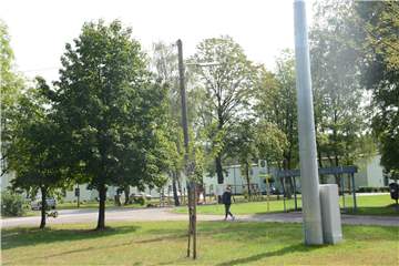 Das Holzhaus soll auf dem städtischen Grundstück gegenüber der Bushaltestelle in Tönsholt entstehen.