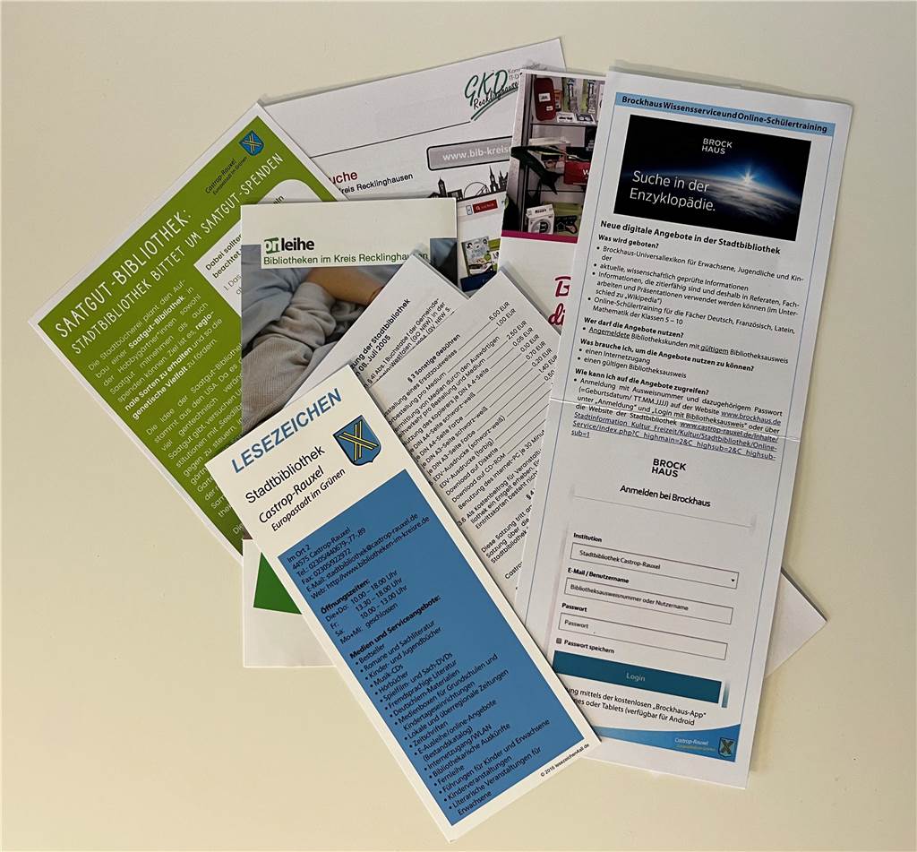 Komplett digital: So leicht kommen Sie in an einen Büchereiausweis Das Infokit zum Büchereiausweis. Neben einer detaillierten Anleitung für das digitale Ausleihen von Büchern gibt es verschiedene weitere Informationen zu den Angeboten der Bücherei in Castrop-Rauxel.