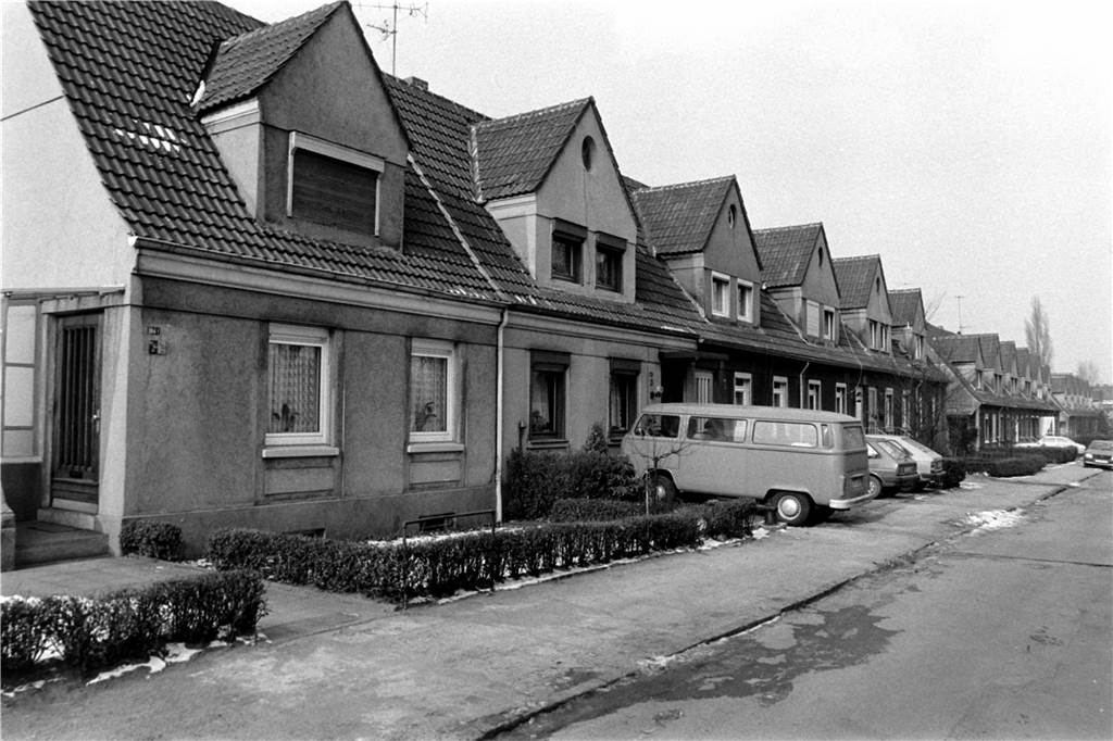Das ist die Kanalsiedlung in der Bebelstraße 1986.