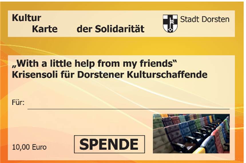 Unterstützung für Kunst- und Kulturschaffende in Dorsten geht weiter Das ist die Kultur-Karte der Solidarität