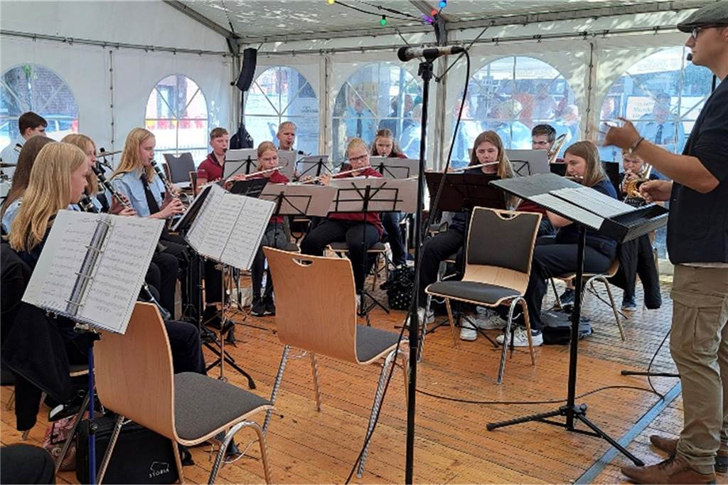 Das Jugendorchester eröffnete den Sommernachtsball mit einigen Musikstücken und erhielt viel Applaus dafür.