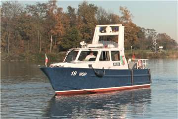 Das Kanalstreifenboot „Wiking 19“ ist schon viele Jahre in Dorsten stationiert.