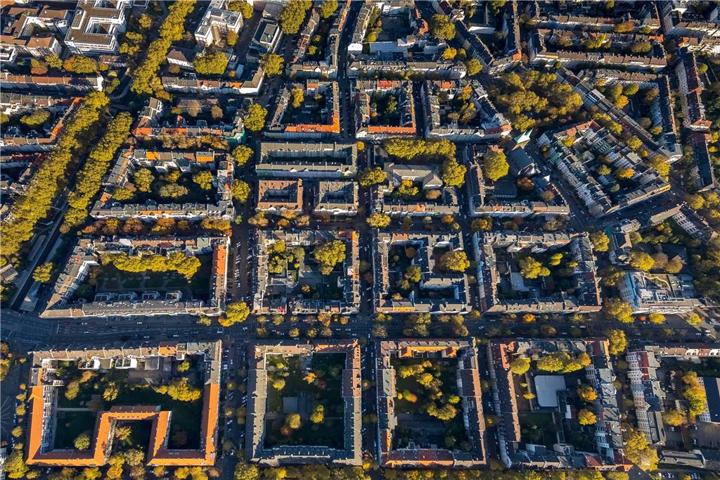 Traumhaus im Kreuzviertel steht seit Monaten leer Das Kreuzviertel von oben.