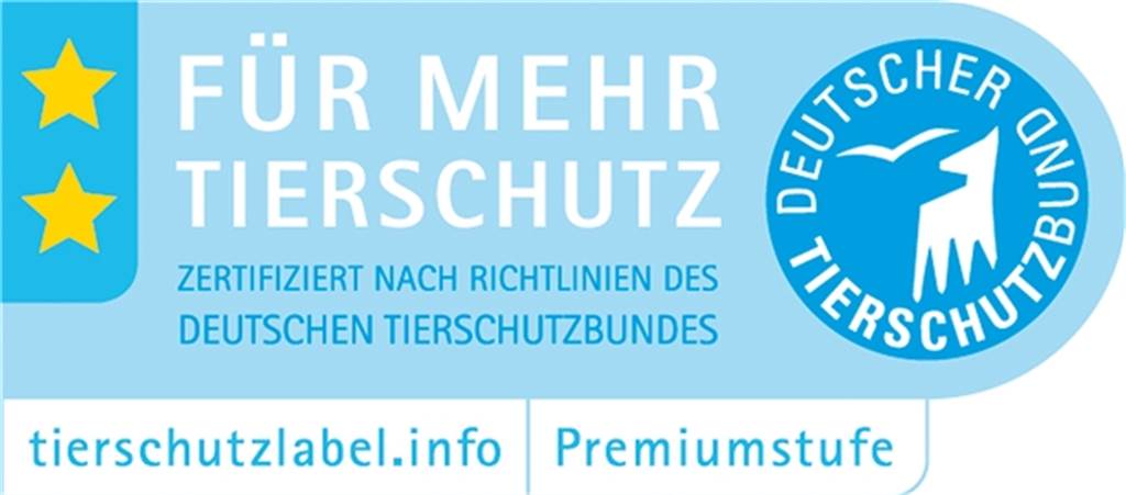 Nach Tierquälerei-Skandal: Wie erkenne ich Fleisch, das ich guten Gewissens essen kann? Das Label „Für mehr Tierschutz“ mit zwei gelben Sternen.
