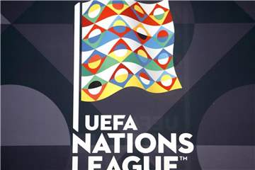 Das Logo der neuen Nations League. Foto: Salvatore Di Nolfi/KEYSTONE