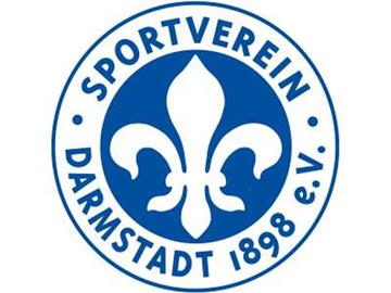 Das Logo des Fußball-Erstligisten SV Darmstadt 98. Foto: