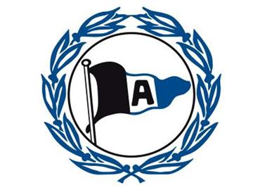Das Logo des Fußball-Zweitligisten Arminia Bielefeld. Foto: