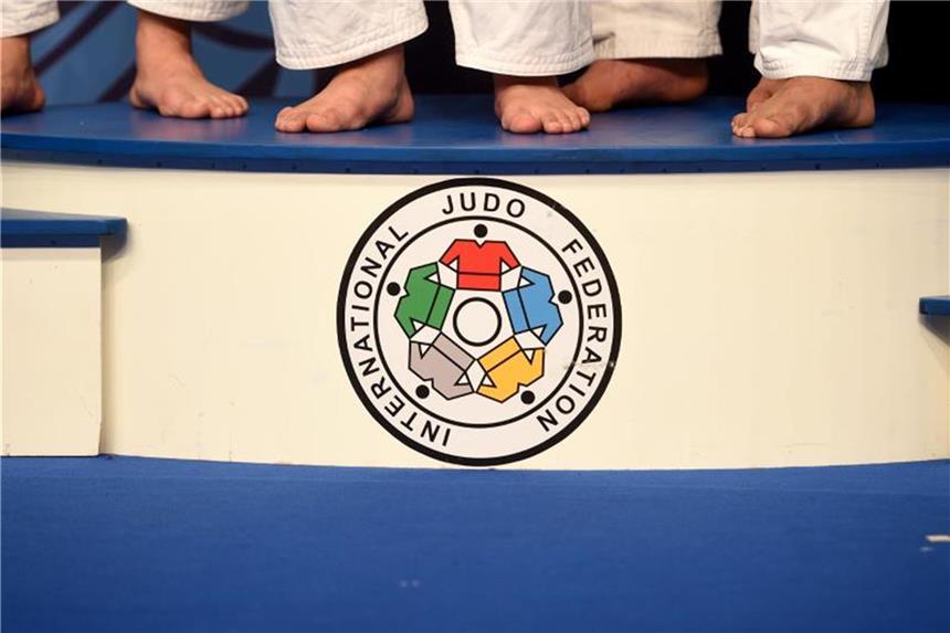 Judoverband sagt zwei Turniere ab Das Logo des Internationalen Judo-Verbandes. Der IJF zog Konsequenzen aus Diskriminierungen bei Turnieren. Foto: Jonas Güttler