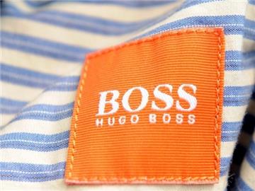 Das Logo des Labels Boss Orange des Modekonzerns Hugo Boss.