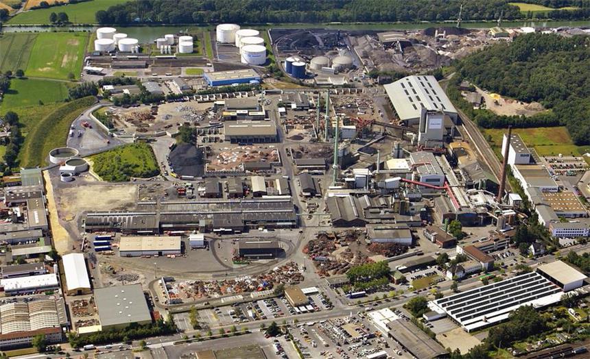Brand auf Aurubis-Werksgelände in Lünen Das Lüner Werk der Aurubis AG in der Kupferstraße