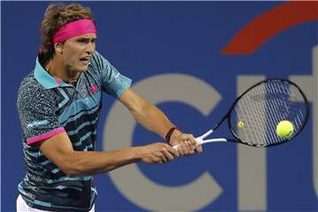 Das Match von Alexander Zverev musste abgebrochen werden. Foto: Carolyn Kaster/AP