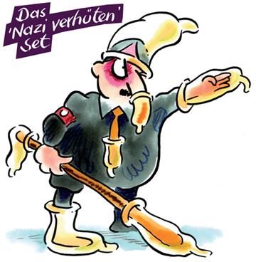 "Das 'Nazi verhüten' Set": Das Plakat zum Antifaschistischen Jugendkongress im Fritz-Henßler-Haus am 15. und 16. Mai.