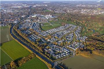 Das Neubaugebiet Hohenbuschei in Brackel ist eines der größeren der vergangenen Jahre in Dortmund.