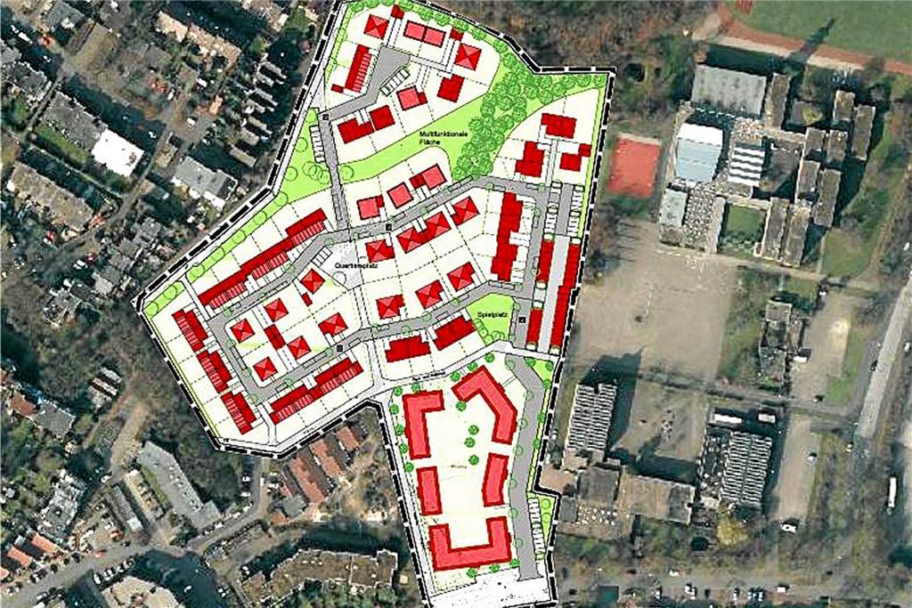 Pläne für heiß begehrtes Wohnbaugebiet in einer Top-Lage von Dorsten liegen auf Eis Das neue Baugebiet soll auf einer gut vier Hektar großen Fläche neben der Agatha- und St.-Ursula-Realschule am Nonnenkamp entstehen.