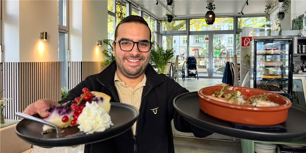 Adnan Yilmaz (30) eröffnet neues Bistro im grünen Herzen des Kreuzviertels Das neue Bistro von Adnan Yilmaz bietet sowohl Kuchen als auch kleine herzhafte Gerichte an.