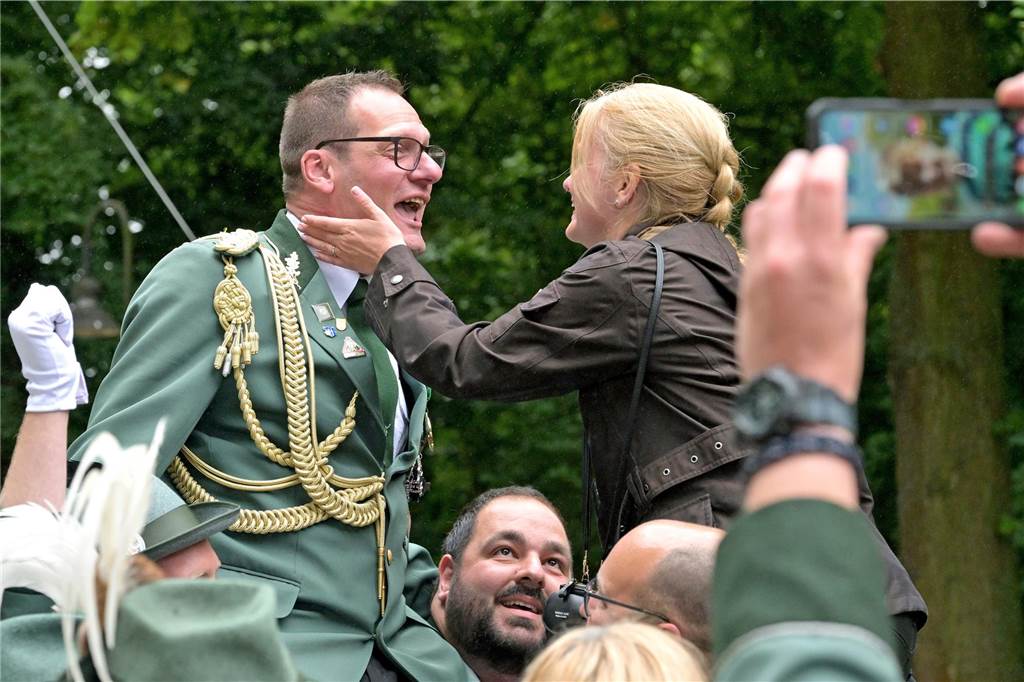Das neue Regenten-Paar der Bürgerschützen Werne, Michael und Jana Biegel.