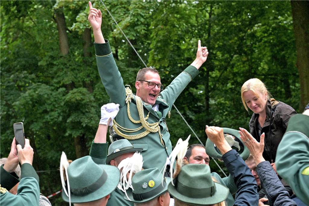 Das neue Regenten-Paar der Bürgerschützen Werne, Michael und Jana Biegel.