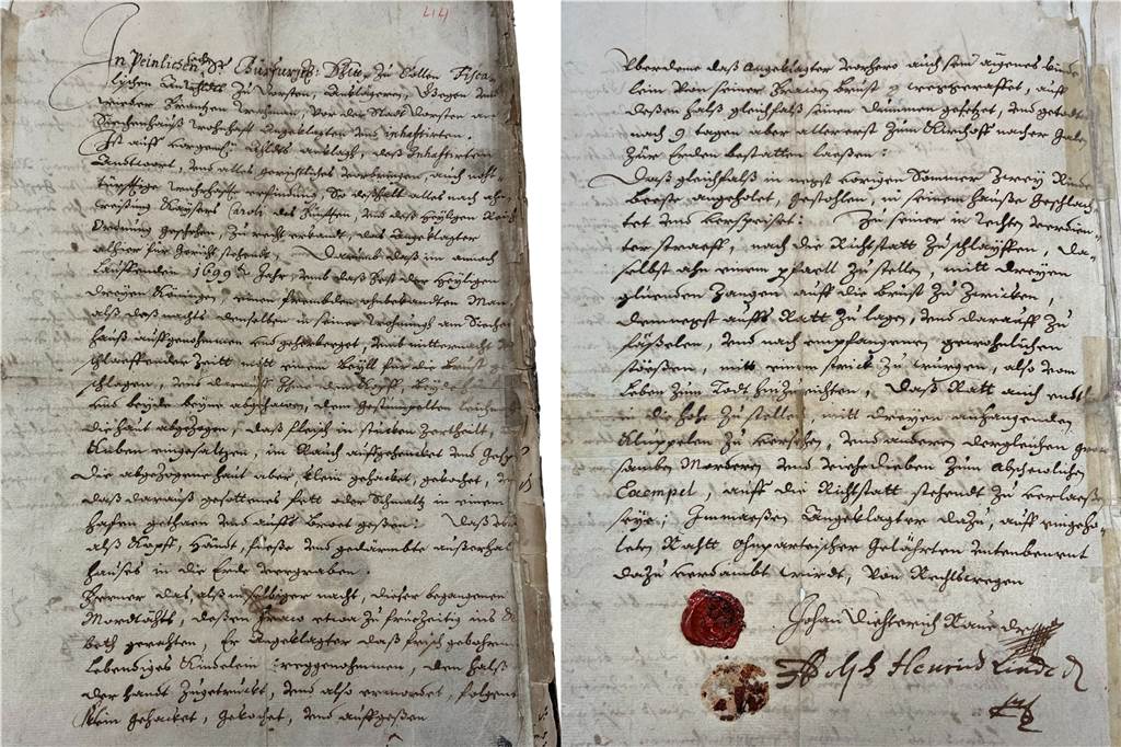 „Menschenfresser“ von Dorsten: Franz Wahmann aß sogar seine Kinder Das Original-Urteil aus dem Jahr 1699 gegen Franz Wahmann liegt im Stadtarchiv in Dorsten.