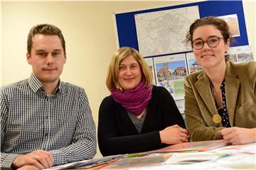 Das Quartiersmanagement Nordkirchen (Mino): Bastian Rinke, Anne Behlau und Sofie Eichner