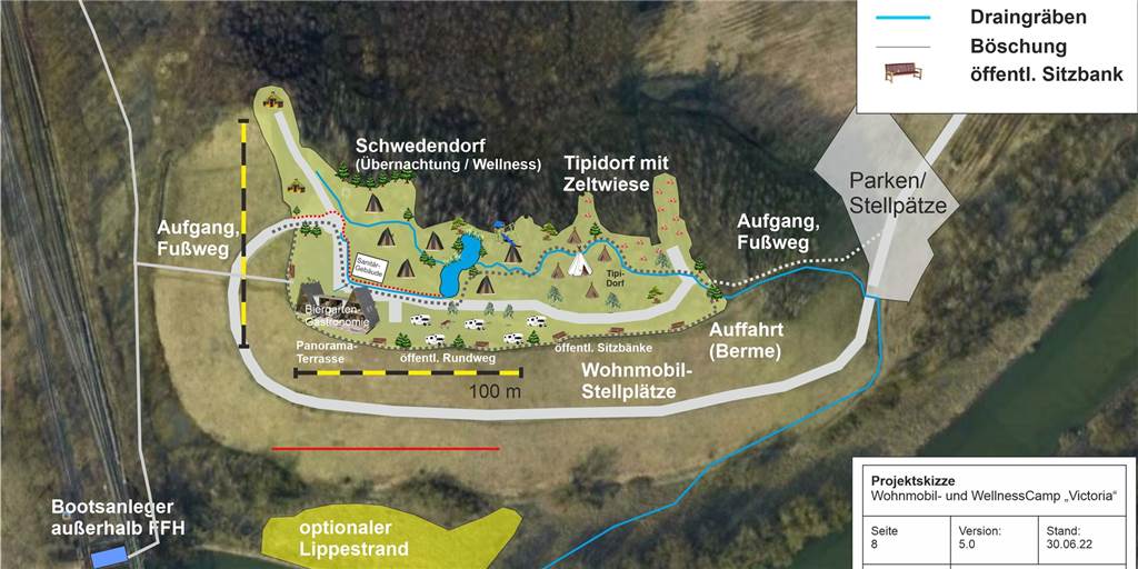Stadt muss Lippetouristik-Plan für Victoria-Halde ernsthaft prüfen Das sieht der Plan des Lüner Unternehmers Mathias Sandmann, Geschäftsführer der Lippetouristik GmbH, für die Victoria-Halde vor.