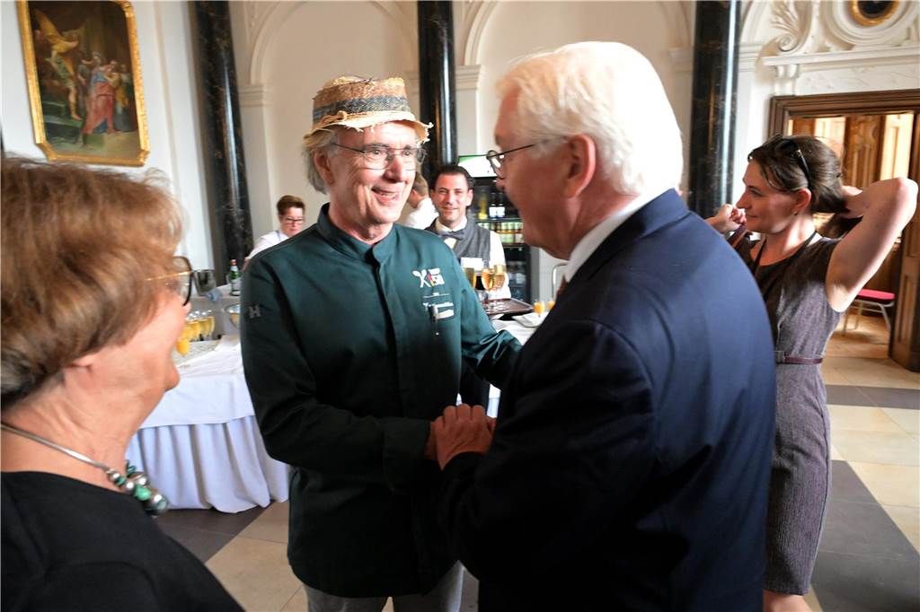Das Staatsoberhaupt begrüßte Koch Franz Lauter persönlich.