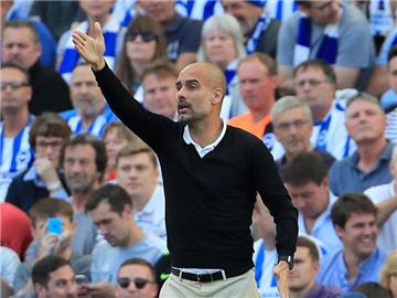 Das Team von Pep Guardiola gewann 2:0 gegen Aufsteiger Brighton. Foto: Gareth Fuller