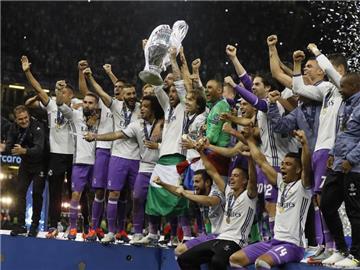 Das Team von Real Madrid wurde nach dem Triumph in Cardiff von der Presse gefeiert. Foto: Kirsty Wigglesworth