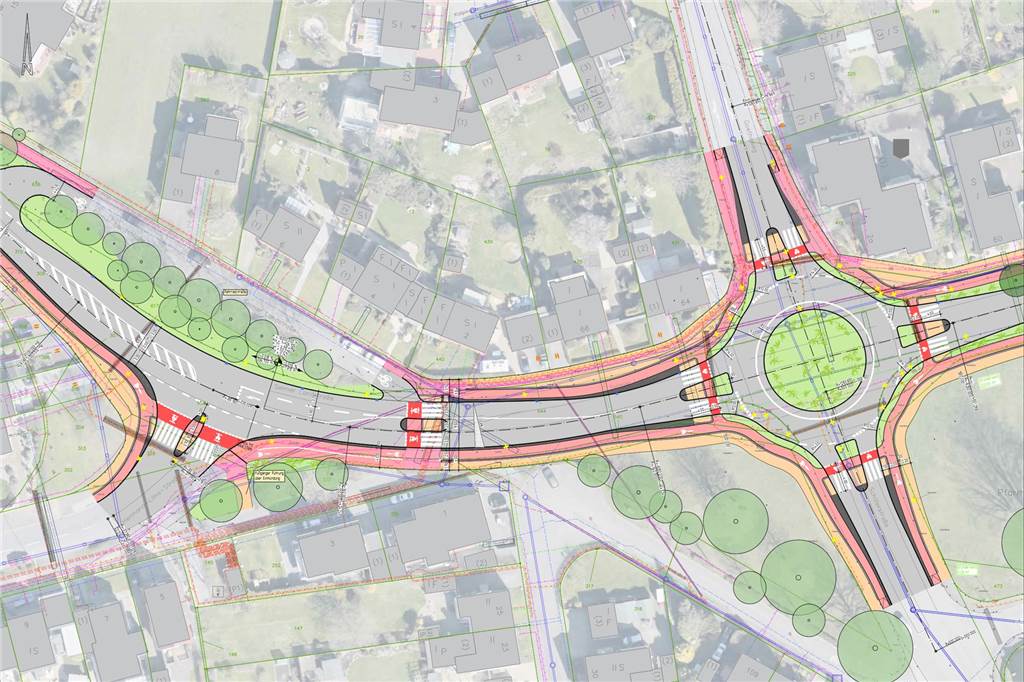 Großes Interesse an Bürgerinfo zur Sanierung von Ovelgönne und Co. Das Teilstück Kreisverkehr Selmer Landstraße, Goetheweg und Ovelgönne.