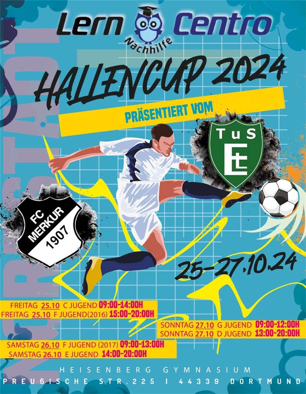 Das Turnierplakat zum Hallencup.