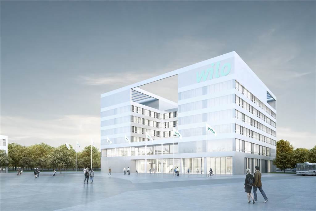 Das ist der Zeitplan für die Bauarbeiten auf dem neuen Wilo-Campus Das Verwaltungsgebäude wird sieben Stockwerke hoch.