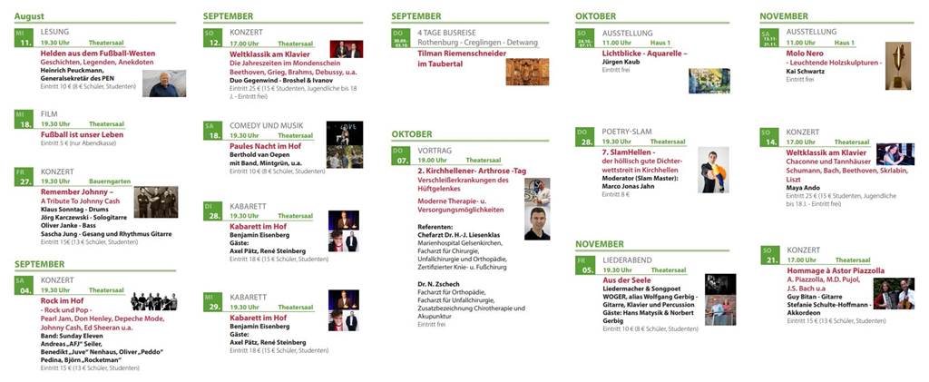 Hof Jünger stellt Programm für das zweite Halbjahr 2021 vor Das vollständige Programm