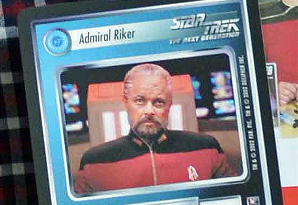 Peter Adam im „Star Trek“-Fieber: „Es gibt über 4230 Karten, die habe ich alle.“ Das „Vorbild“ für Peter Adam: Admiral Riker.