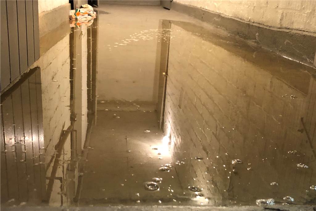 In diesem Vonovia-Haus in Dortmund fließt Wasser in den Keller: Mieter sind wütend Das Wasser im Keller des Vonovia-Hauses steht schätzungsweise vier bis fünf Zentimeter hoch.