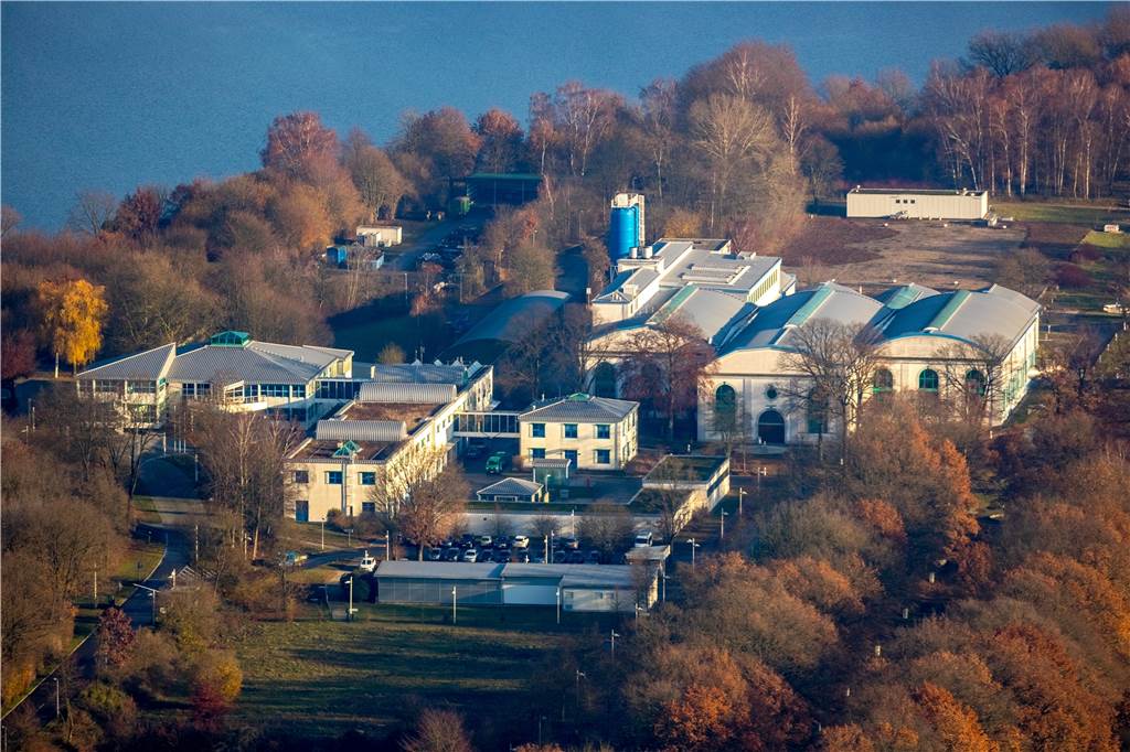 Neuer Leiter im Wasserwerk: Gut gerüstet - auch für einen Blackout Das Wasserwerk Haltern aus der Luft fotografiert.