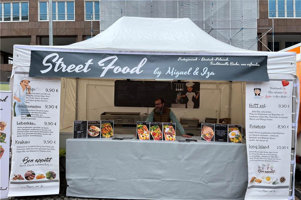 Das wildeste kulinarische Cross-Over des Festivals liefern Miguel und Iza. Sie bieten Portugiesisch-deutsch-po9lnisches Street-Food.