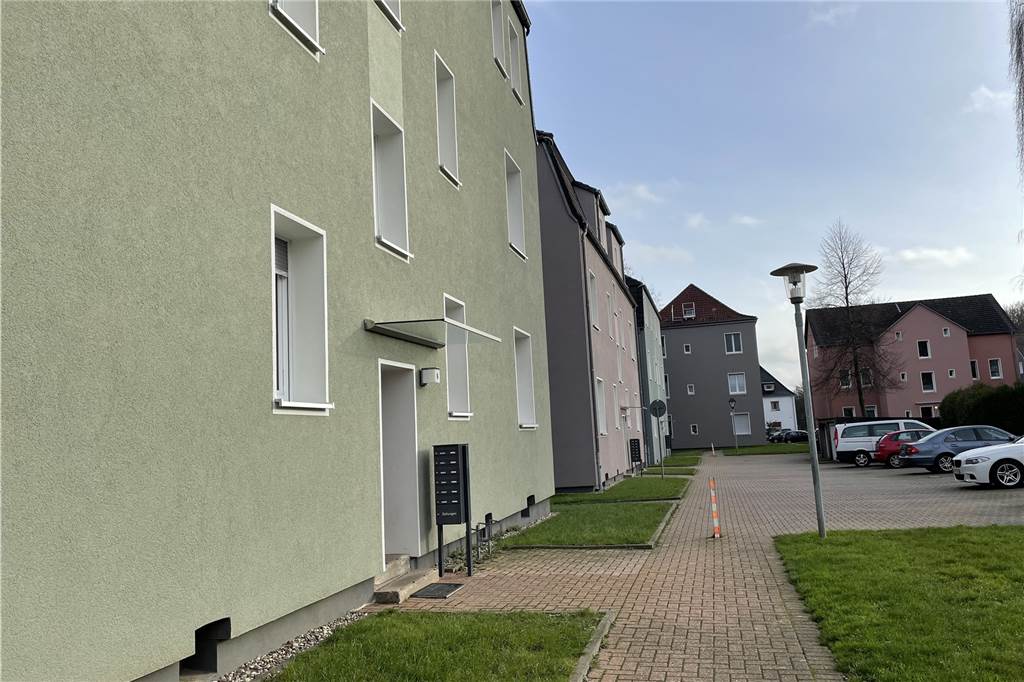 Neptunstraße: Stadt plant rund 30 neue Wohneinheiten in Bövinghausen Das zukünftige Baugebiet ist von Mehrfamilienhäusern, hier an der Neptunstraße, umgeben.