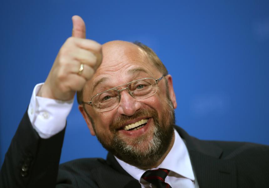 Schulz beschert SPD steigende Umfragewerte Daumen hoch: Es geht aufwärts für die SPD und den Kanzlerkandidaten Martin Schulz.