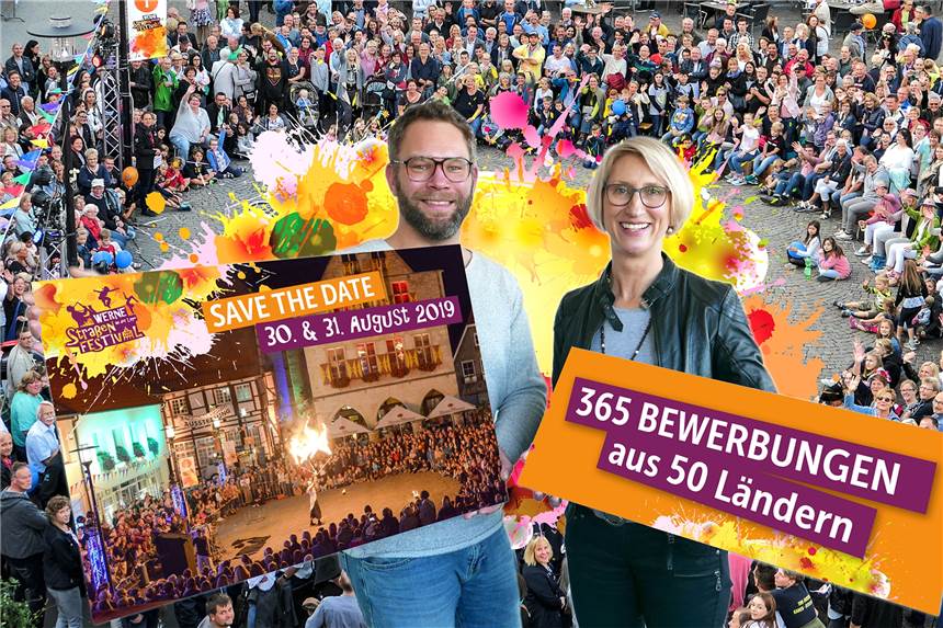 Künstler sind heiß aufs Werner Straßenfestival 2019: Wildcard-Act steht fest David Ruschenbaum und Carolin Brautlecht freuen sich über die große Resonanz.