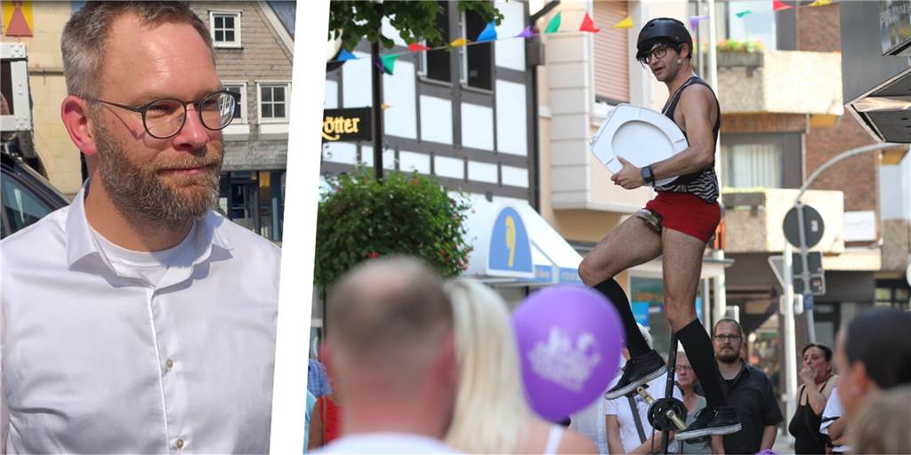 Straßenfestival Werne: Energiekrise hat Auswirkungen - Vorfreude ist groß Montage aus einem Künstler vom Straßenfestival und David Ruschenbaum
