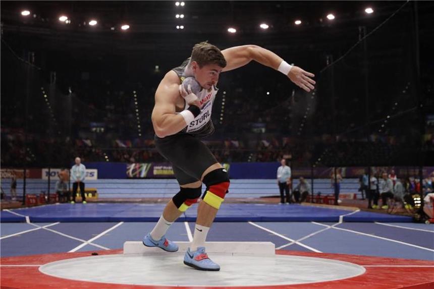 WM-Silber für Kugelstoßer Storl - Kazmirek Vierter David Storl gewann Silber bei der Hallen-WM. Foto: Matt Dunham/AP