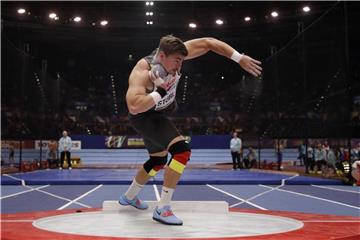 David Storl gewann Silber bei der Hallen-WM. Foto: Matt Dunham/AP