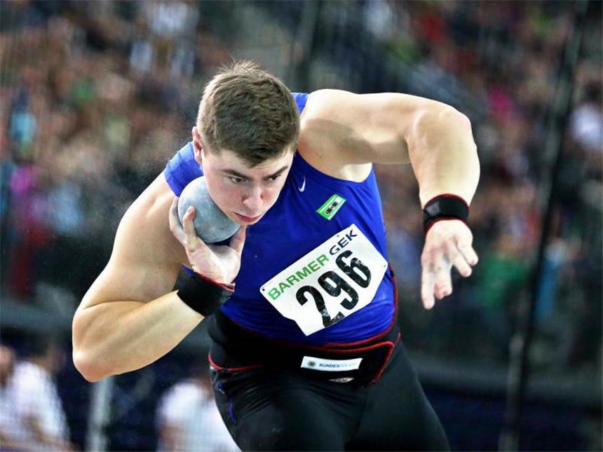 Mit Storl und Mohr: 21 deutsche Athleten zur Hallen-WM David Storl holte vor zwei Jahren WM-Silber. Foto: Jan Woitas