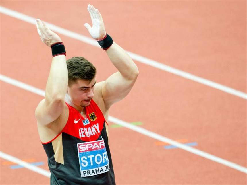 Storl: Zünftiges Essen in Prag und dann Reha in Bayern David Storl ließ es sich nach seinem Hallen-EM-Titel in Prag gutgehen. Foto: Sven Hoppe